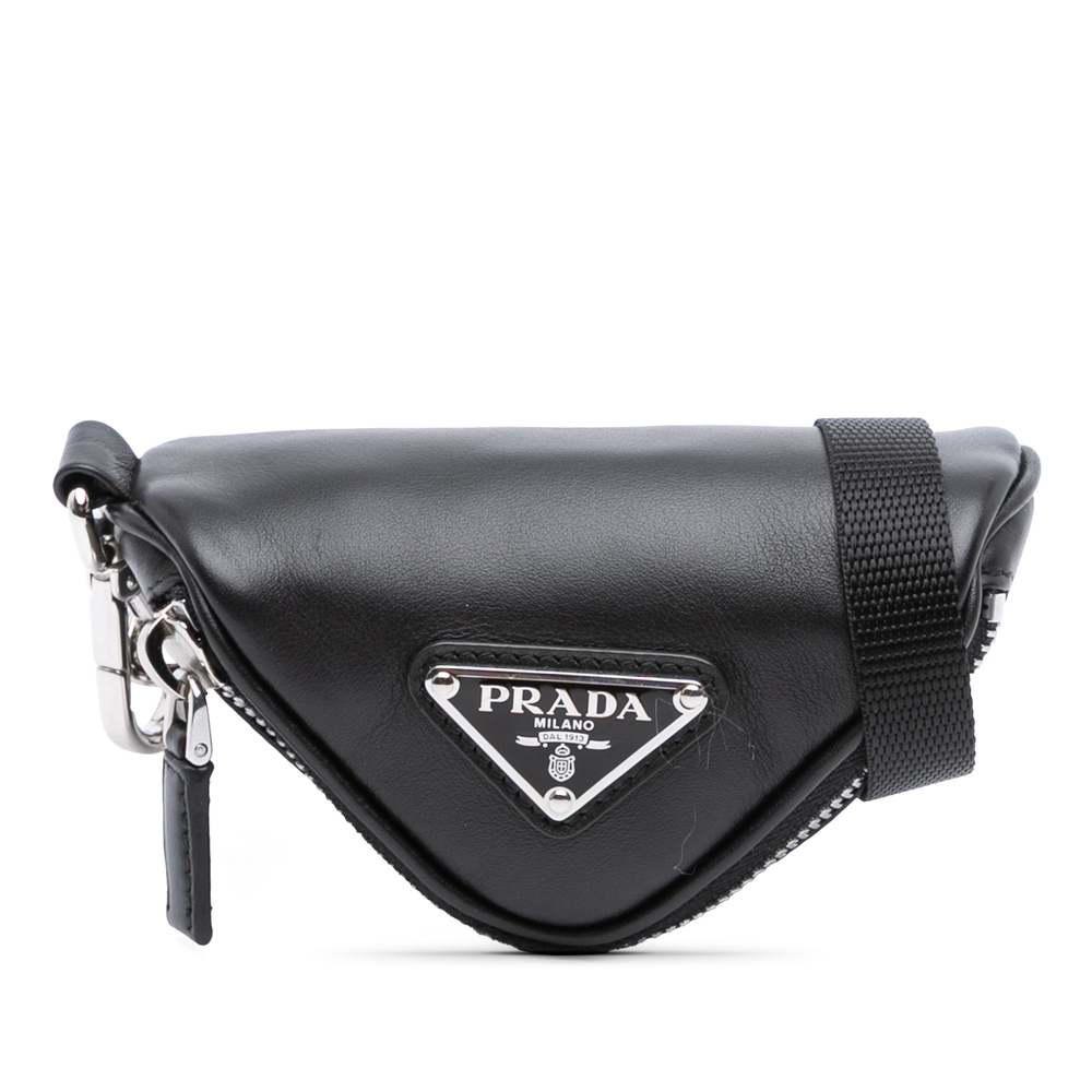 Pre-Loved Prada Mini Soft Nappa Triangle Pouch - Picture 1 of 10